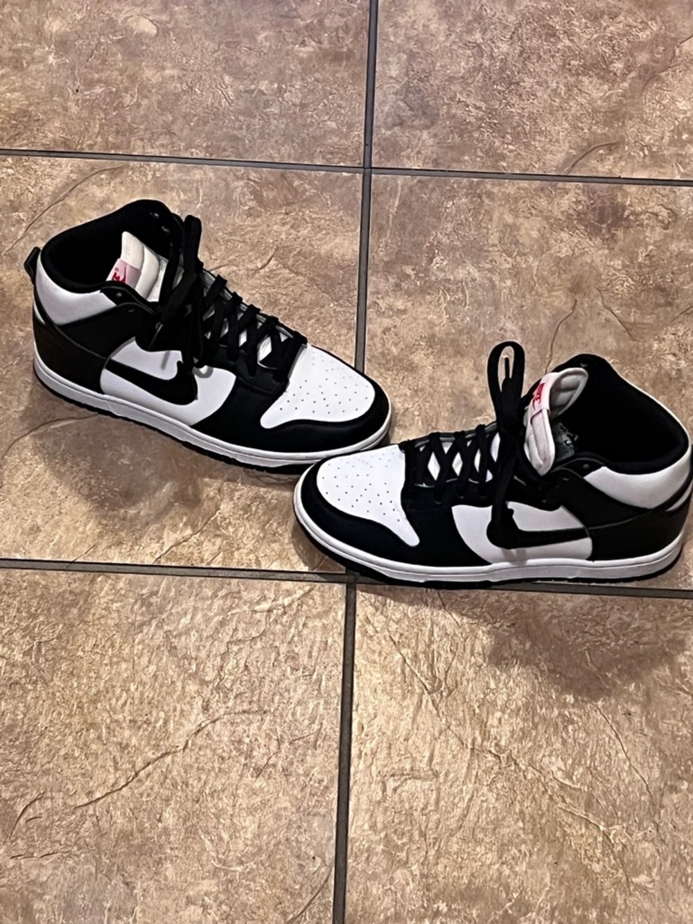 High-Top Dunk Panda Sneakers - Classic Two-Tone